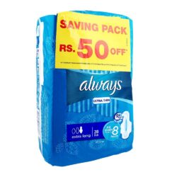 ALWAYS ULTRA EXTRA LONG 28 PIC BLUE